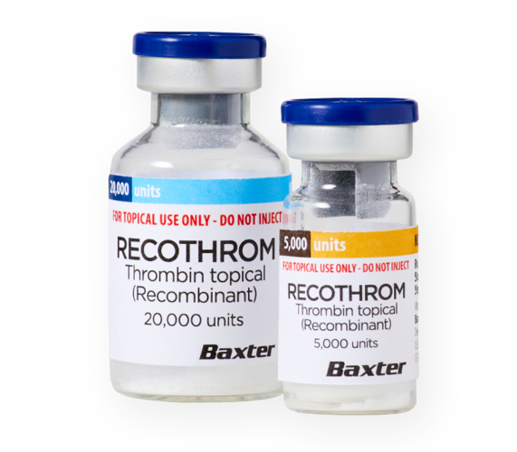 Recothrom Hero Image Image of two vials of Recothrom