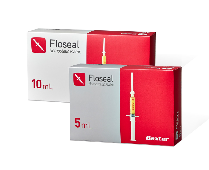 Image of two red Floseal Fast Prep boxes