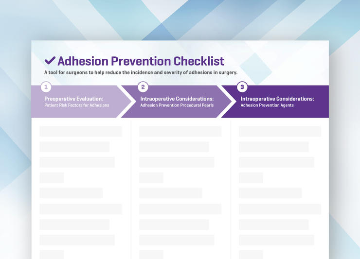 Adhesion Prevention Checklist